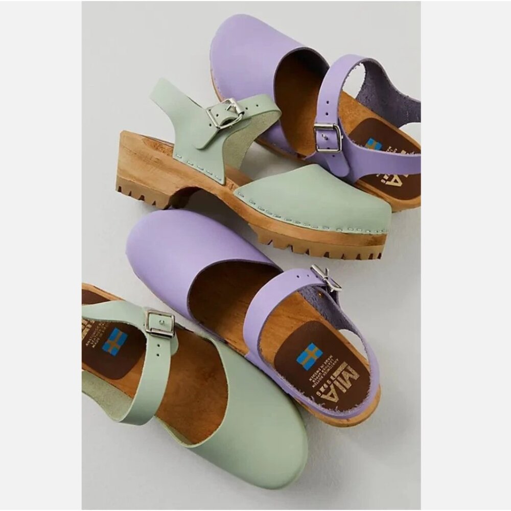 New Free People X MIA Freja Clogs size 8 Msrp: $129 lilac - Picture 2 of 2